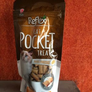 Reflex pocket cat treats for anti hairball